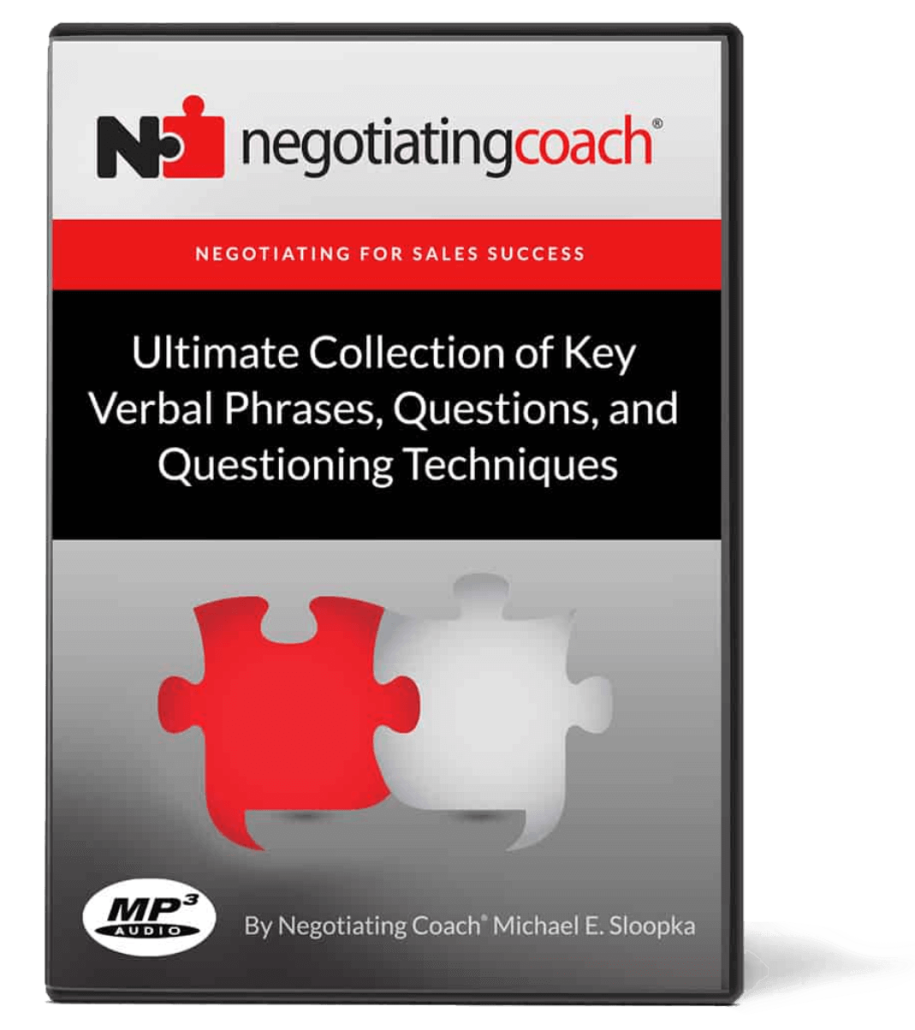 Negotiation Audio Learning Program: Negotiating for Success: Key Verbal Phrases, Scripts, Questions, and Questioning Techniques (MP3)